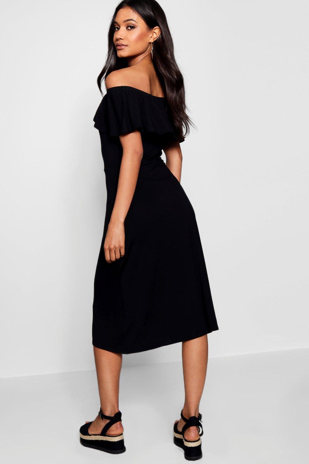 Off the shoulder shop button up dress