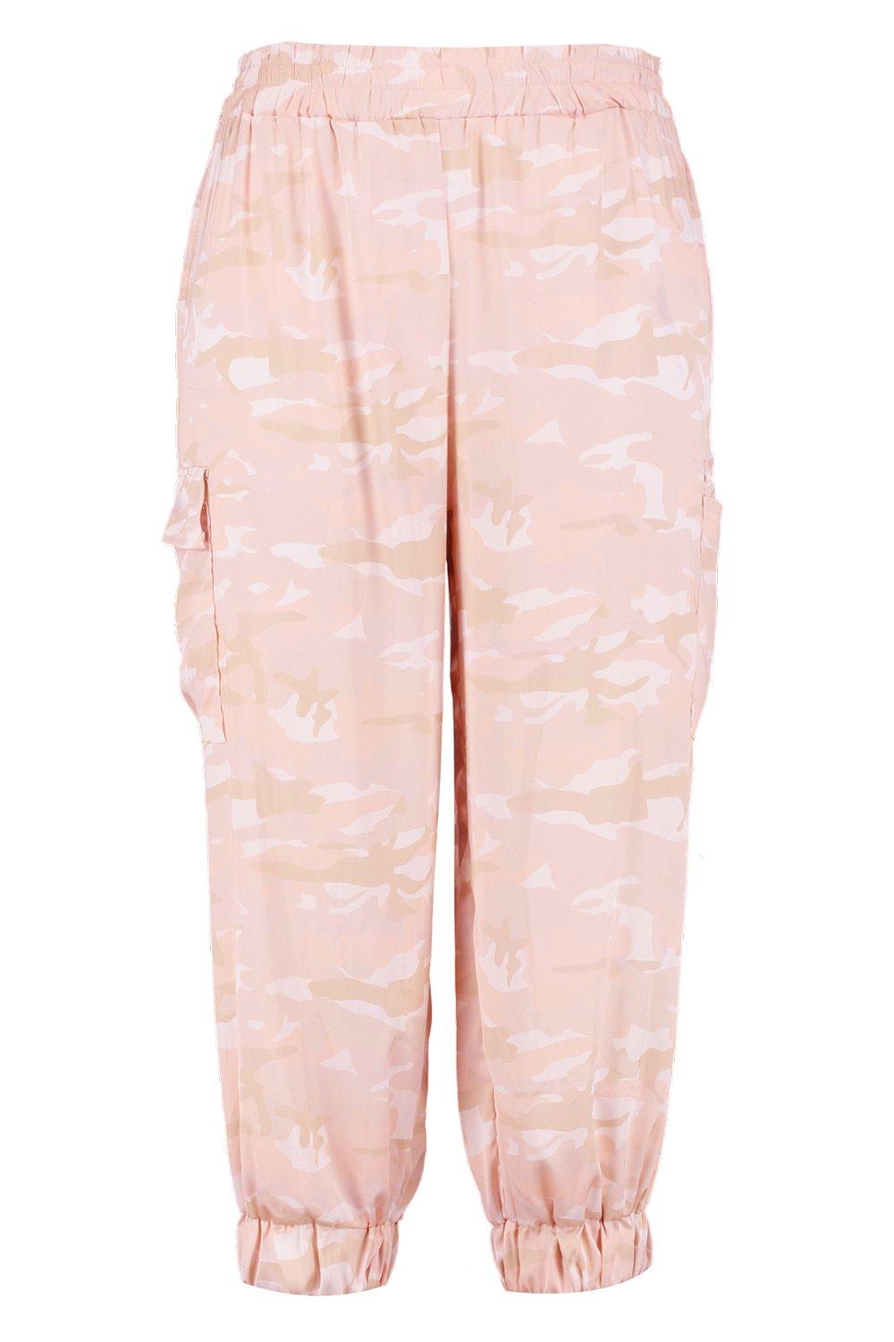 satin camo pants