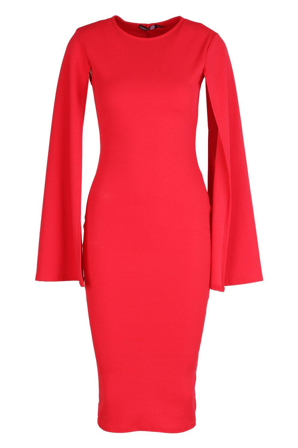 Boohoo cape sleeve outlet dress