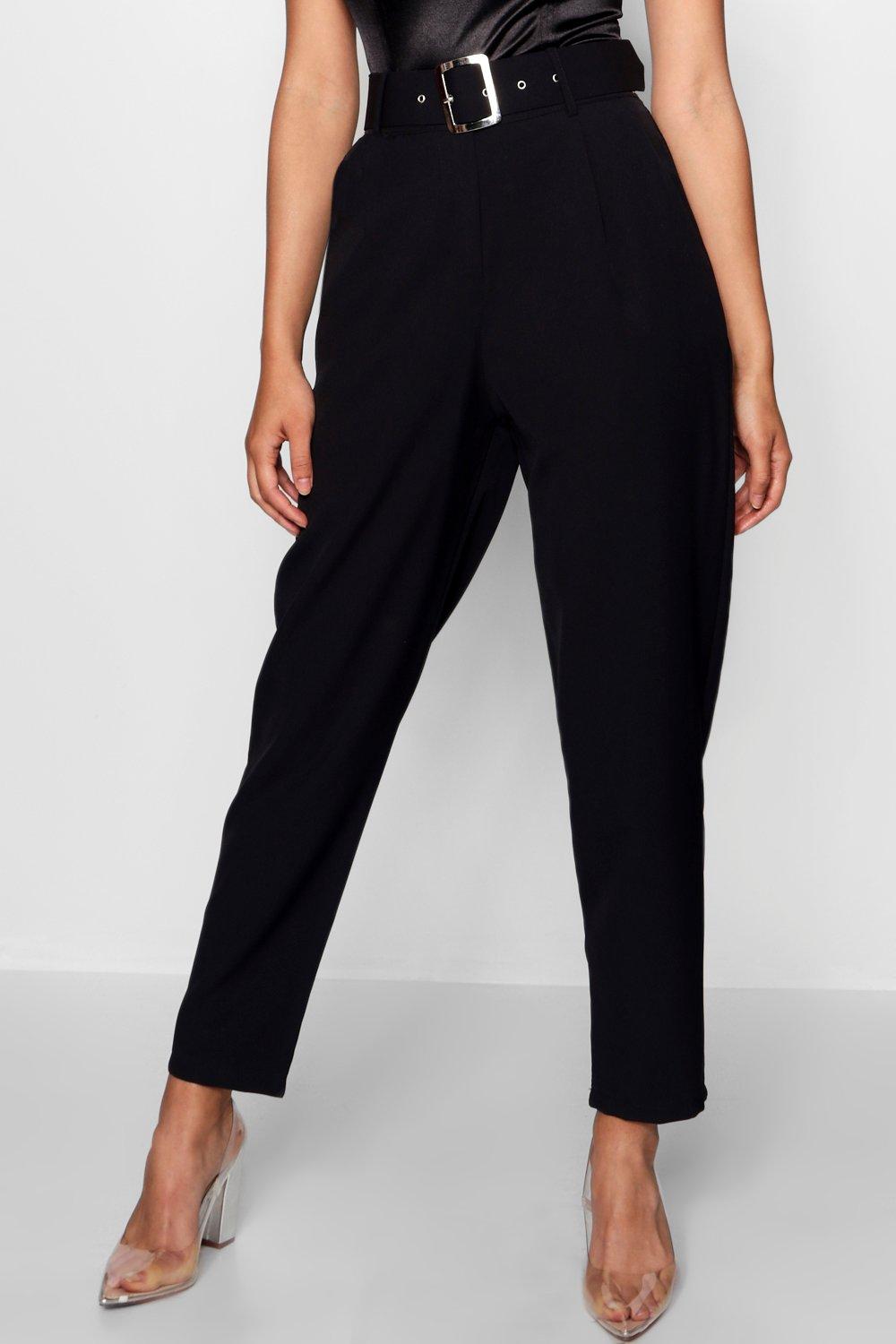 ASOS DESIGN Tall smart tapered pants in black