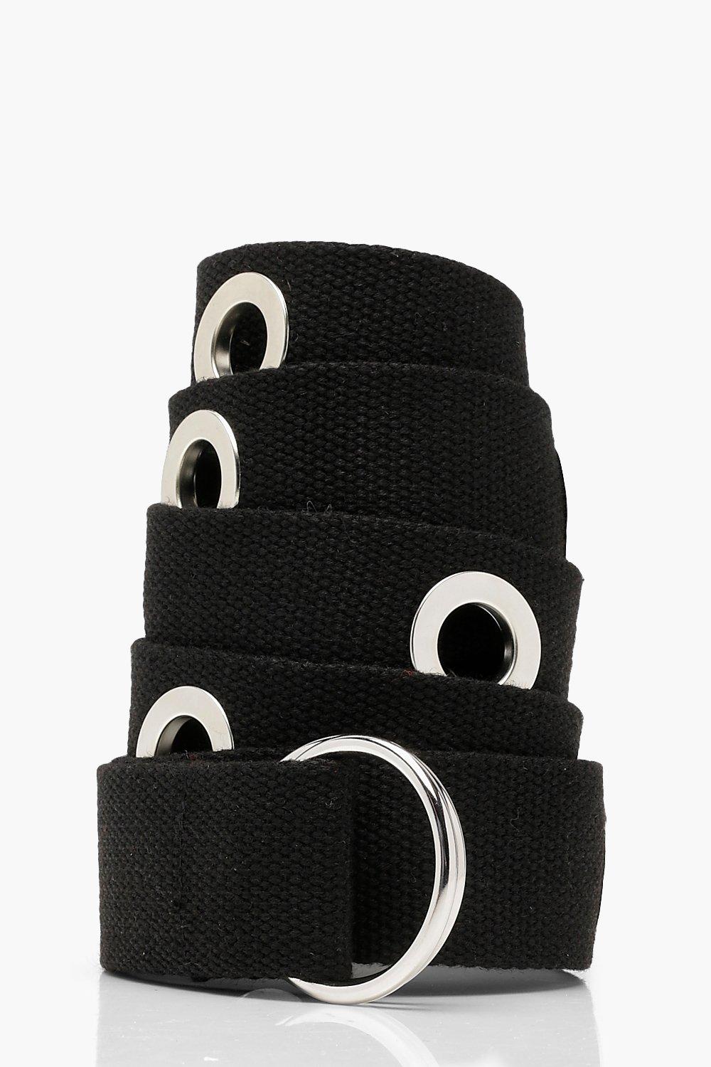 Eyelet O Ring Longline Canvas Belt | Boohoo UK