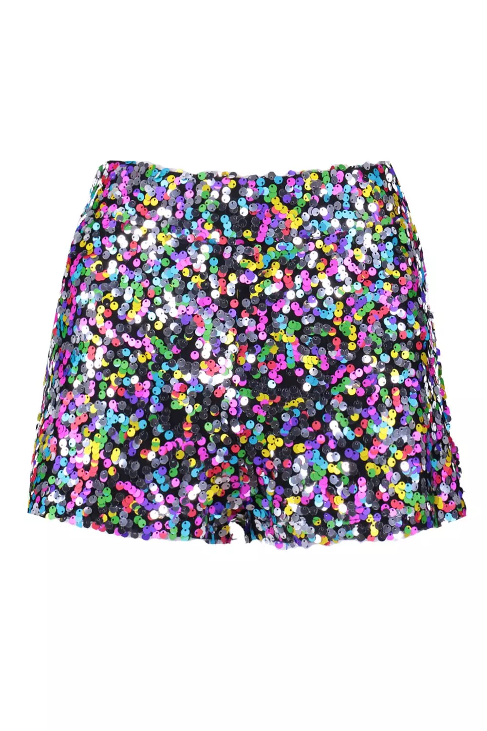 Pink Rainbow Sequin Hot Pant صورة بديلة