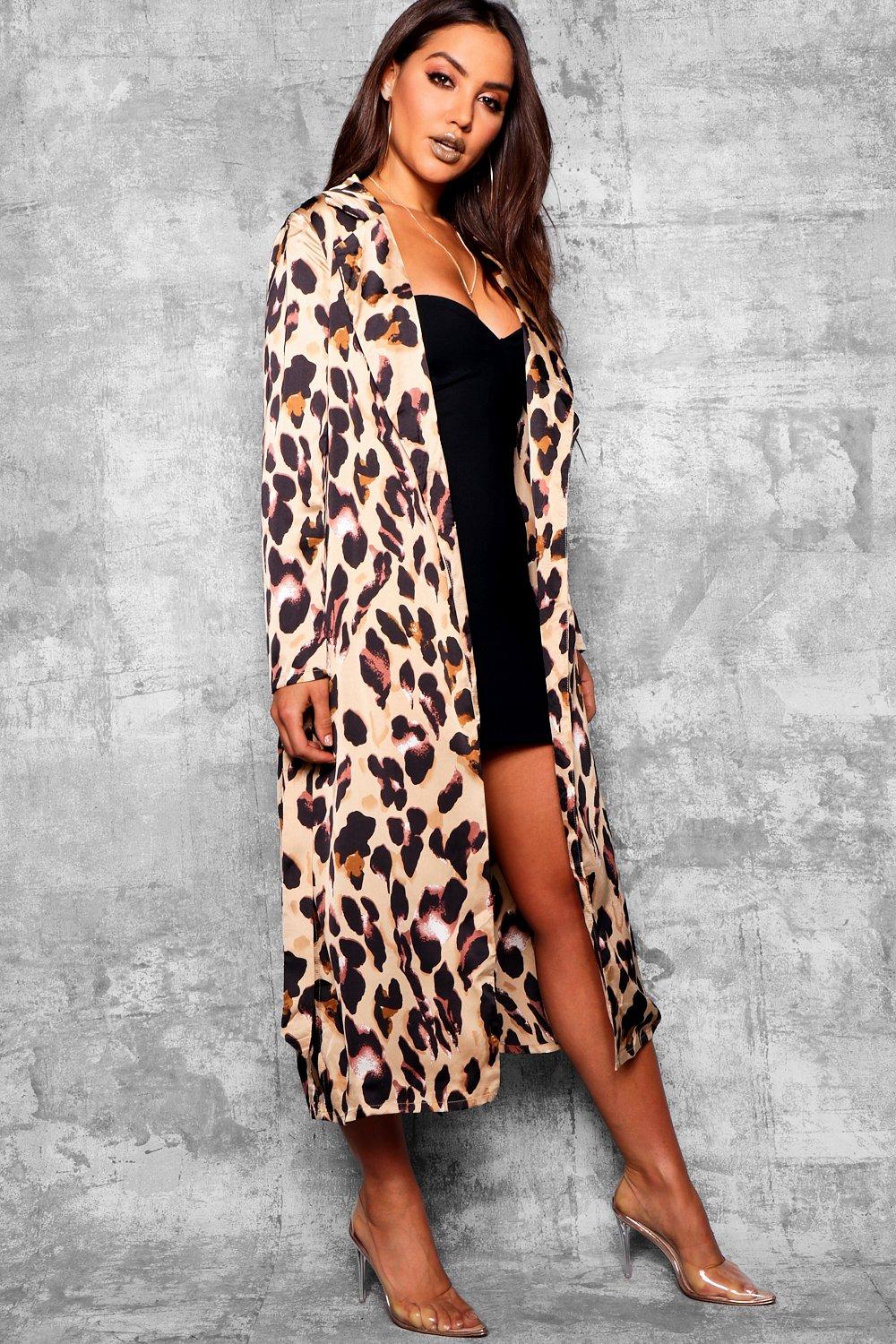 Leopard duster coat sale