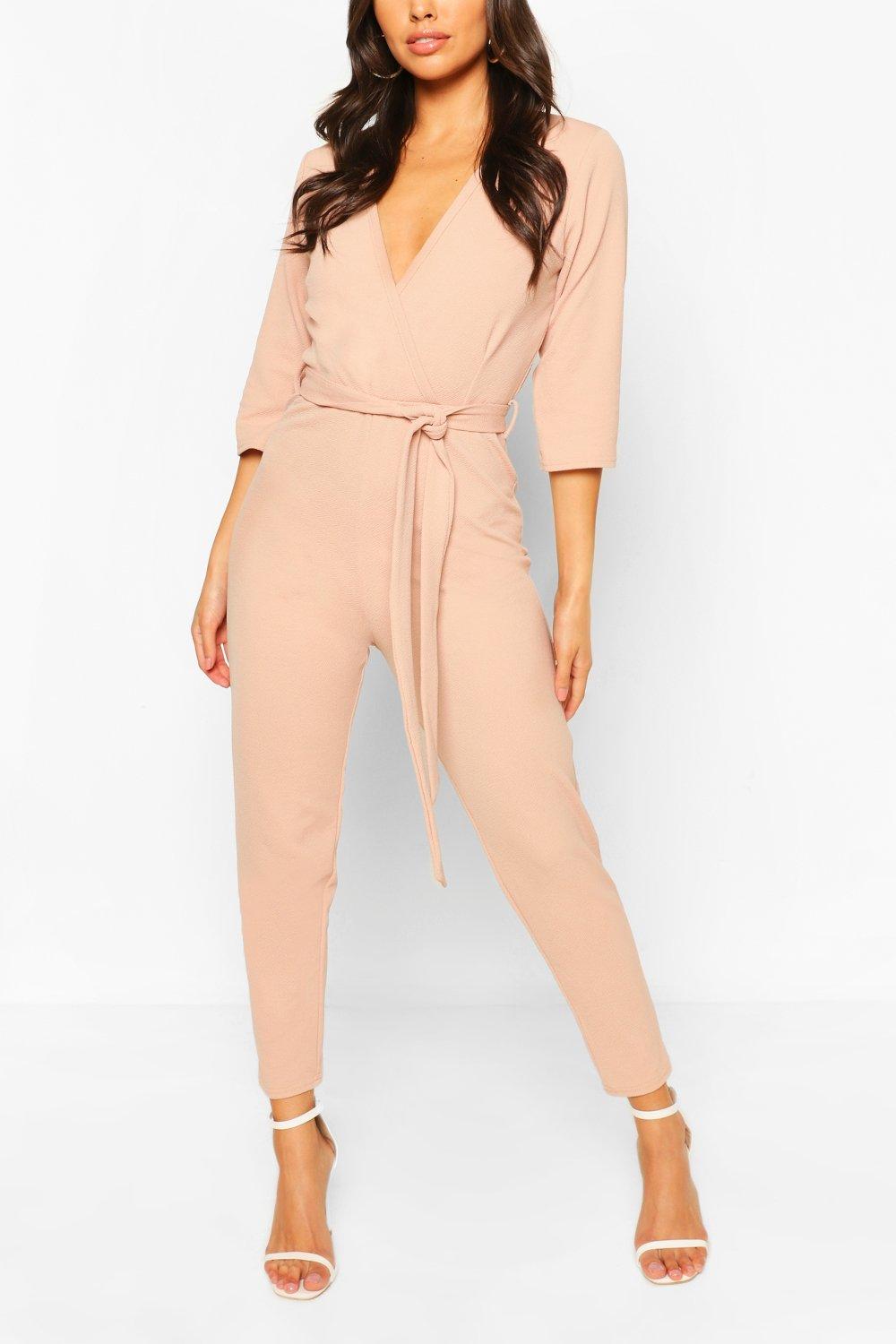 boohoo khaki jumpsuit