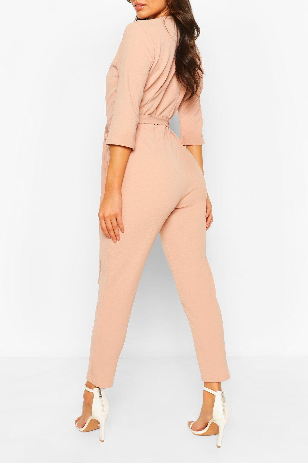 boohoo wrap jumpsuit