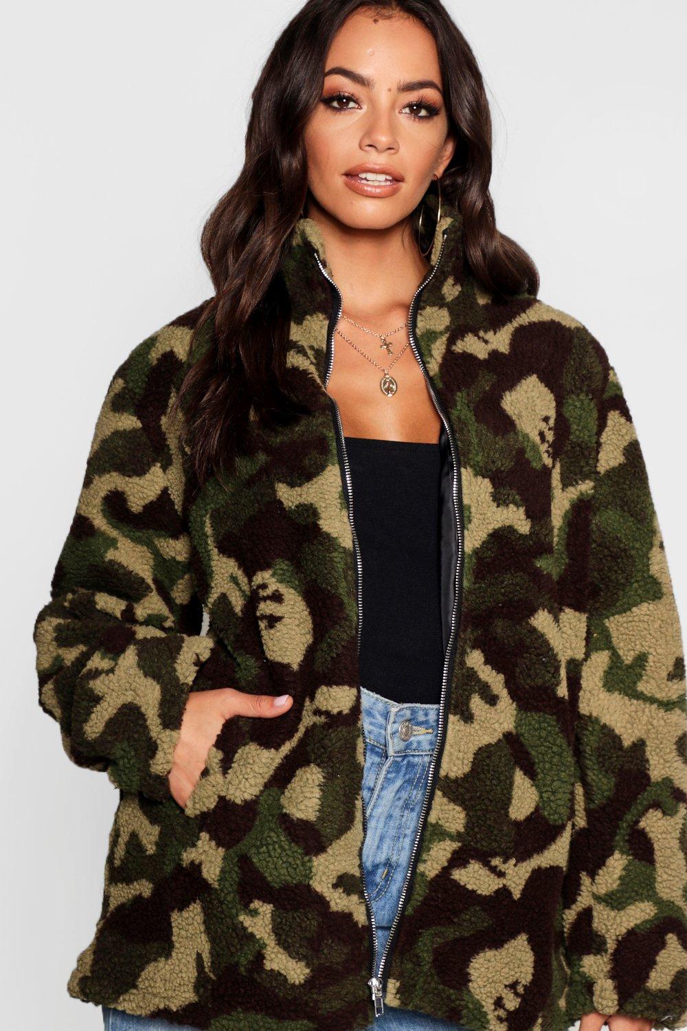 Boohoo camouflage clearance jacket