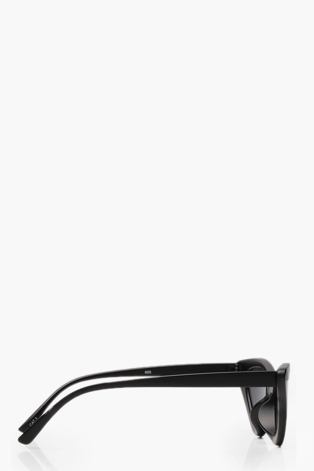 Lunettes de soleil skinny yeux de chat noir mat