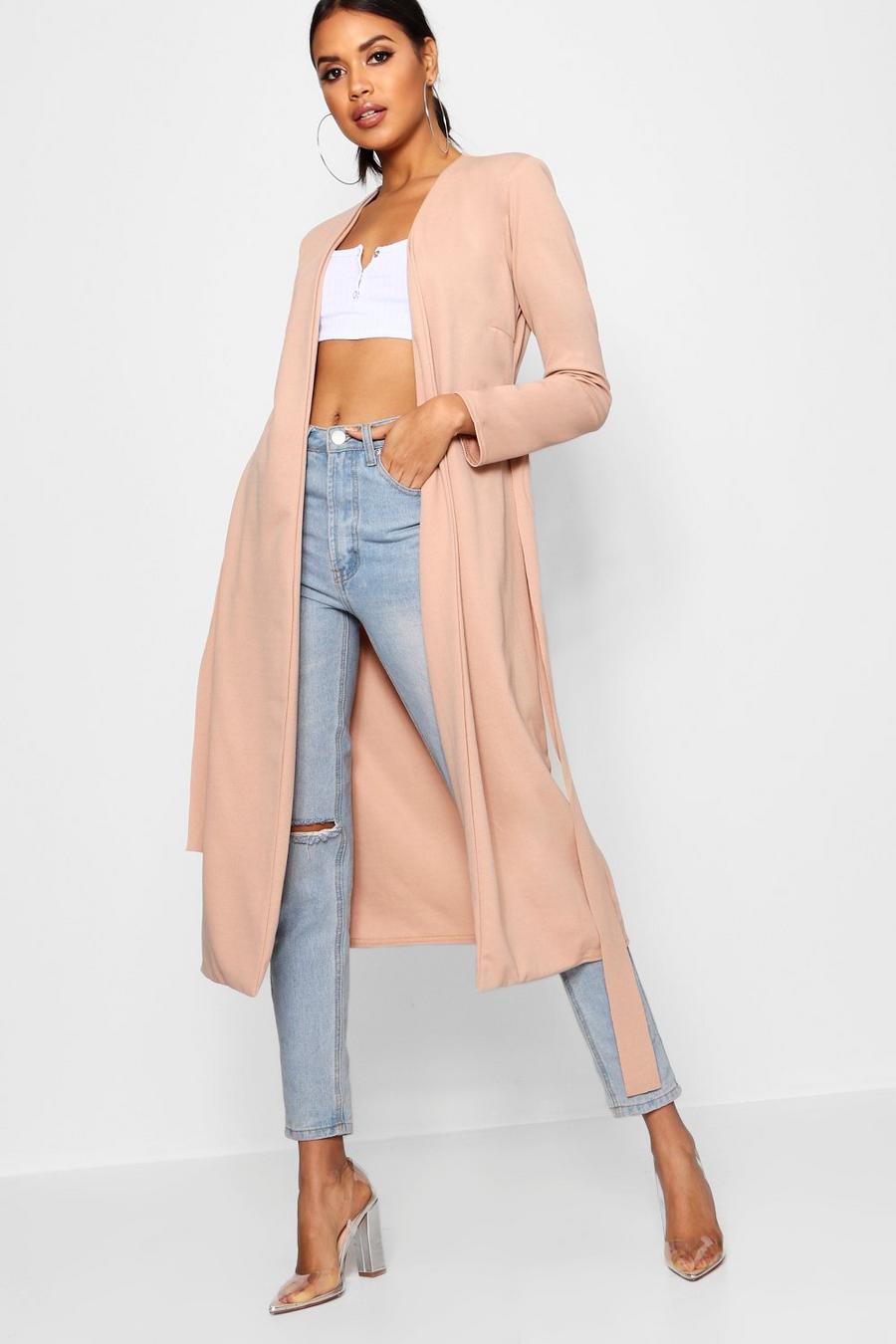 Maxi-Duster-Jacke mit geraffter Taille image number 1