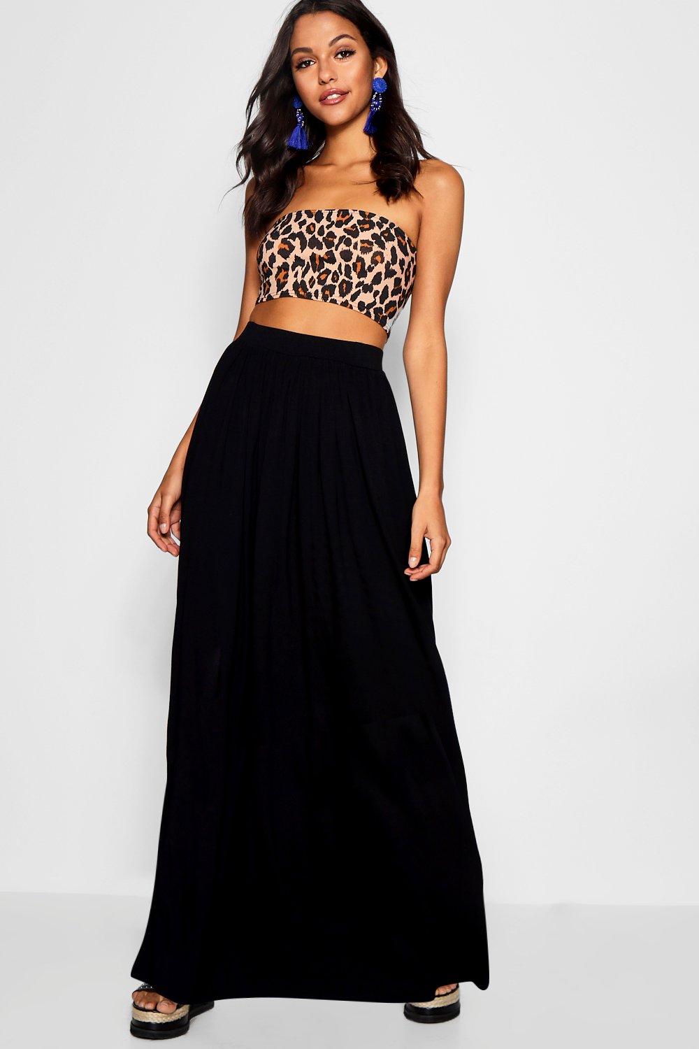 boohoo floor sweeping maxi skirt