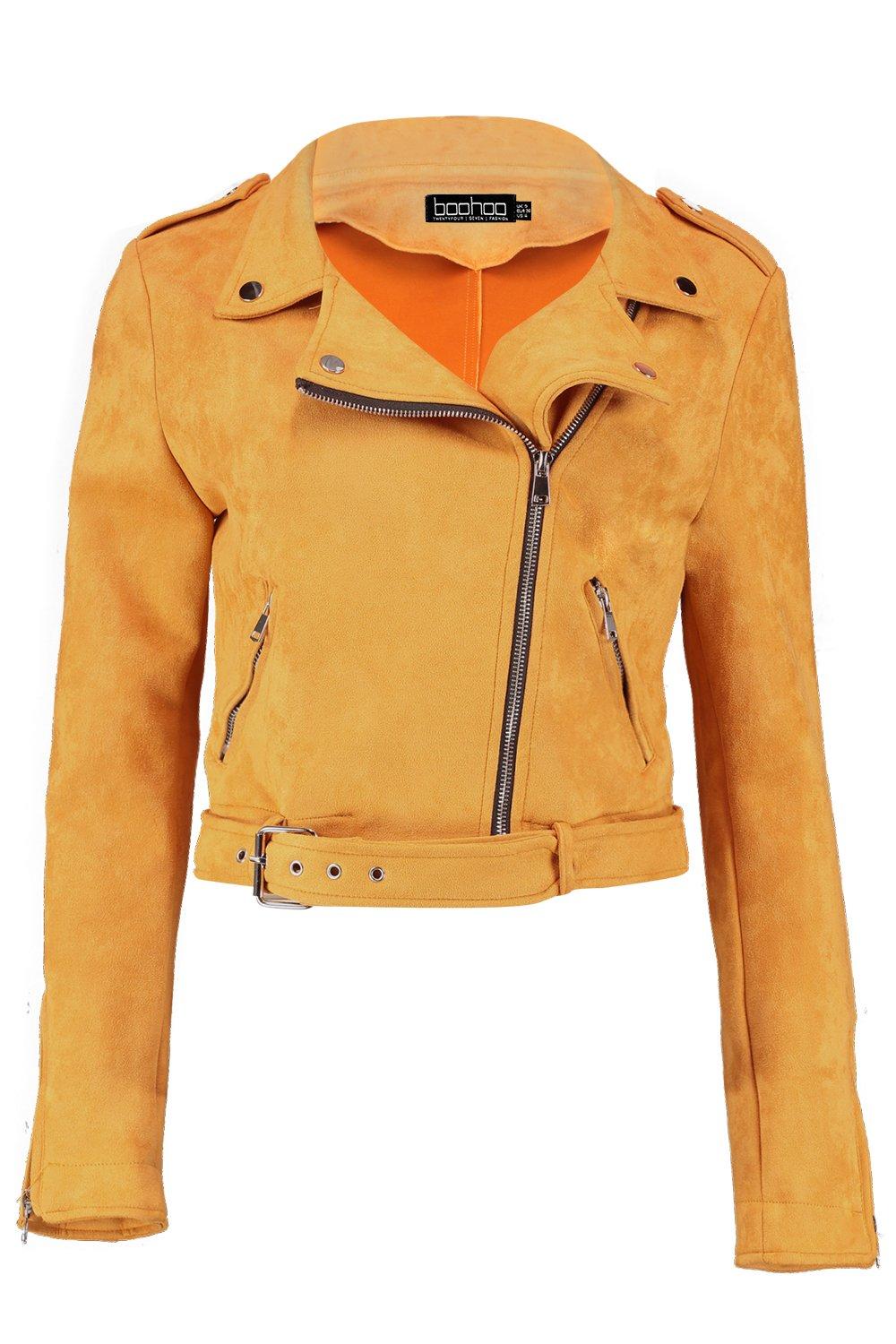 Premium faux hotsell suede biker jacket