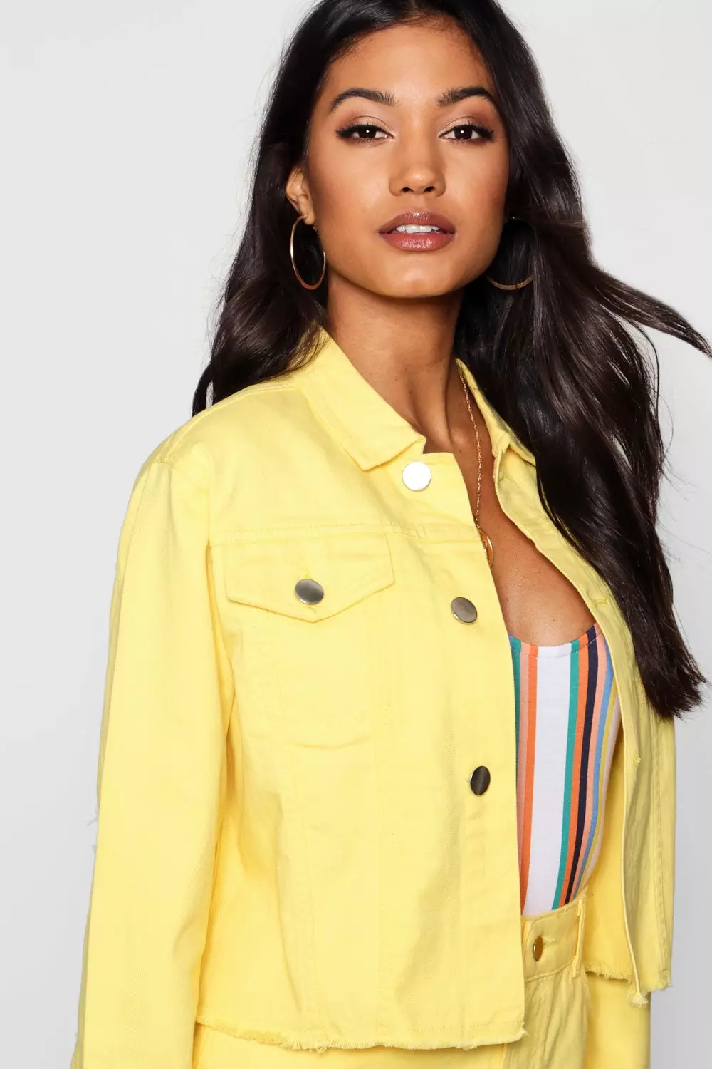 Lemon yellow hot sale denim jacket