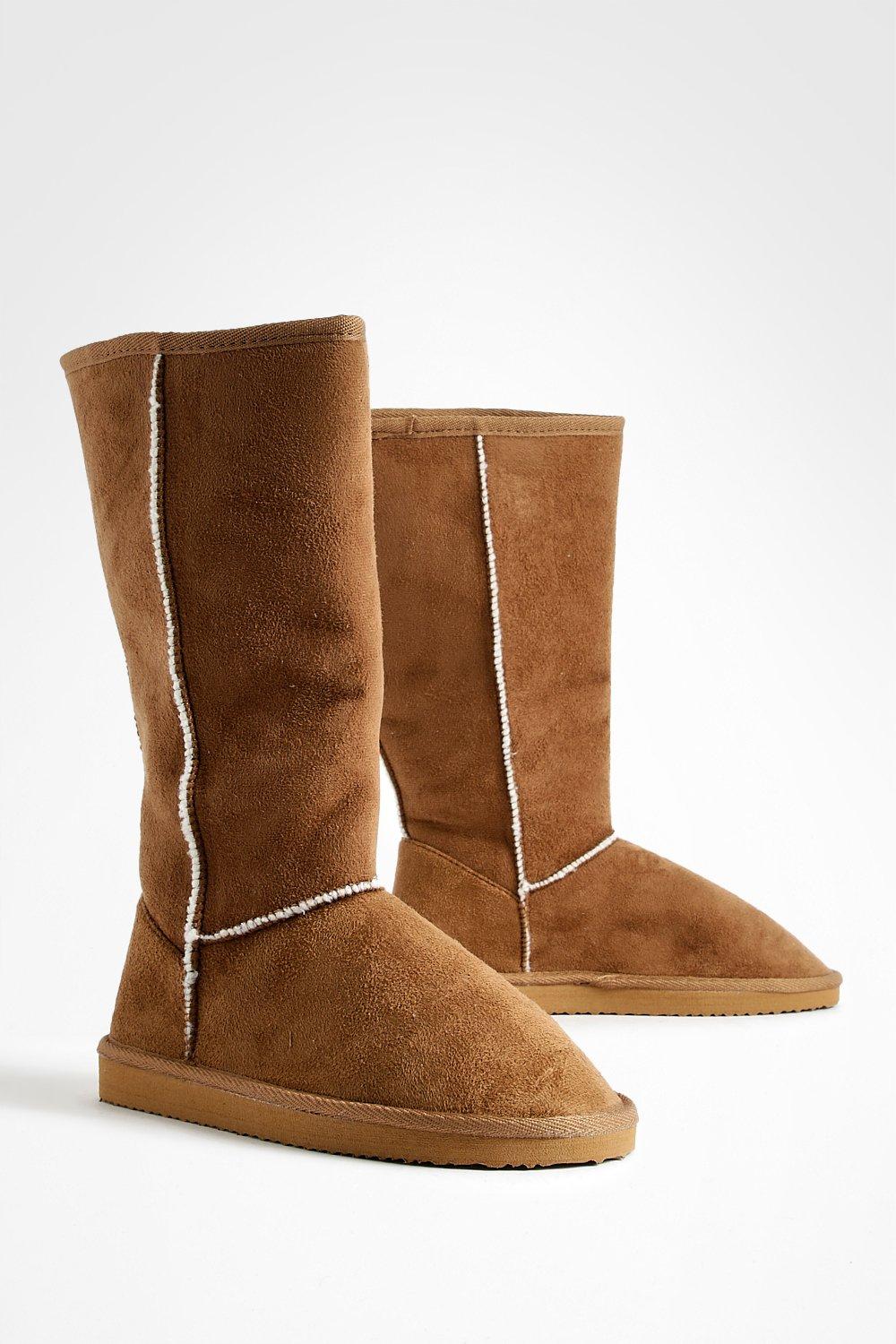 Tan calf store boots women's