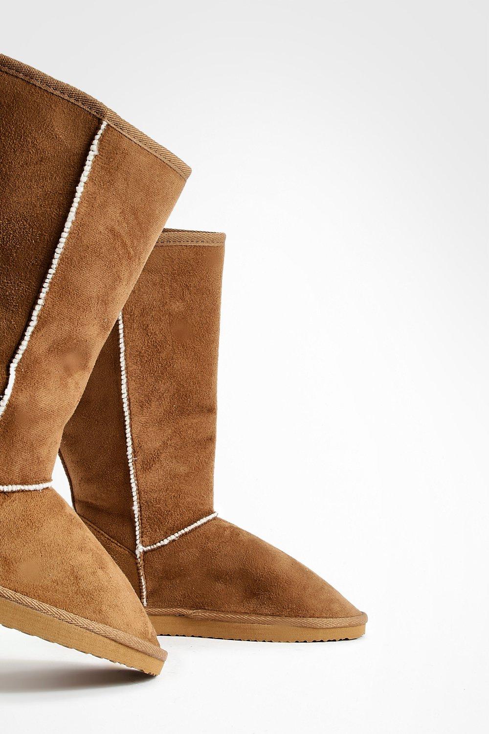 Tan calf hot sale high boots