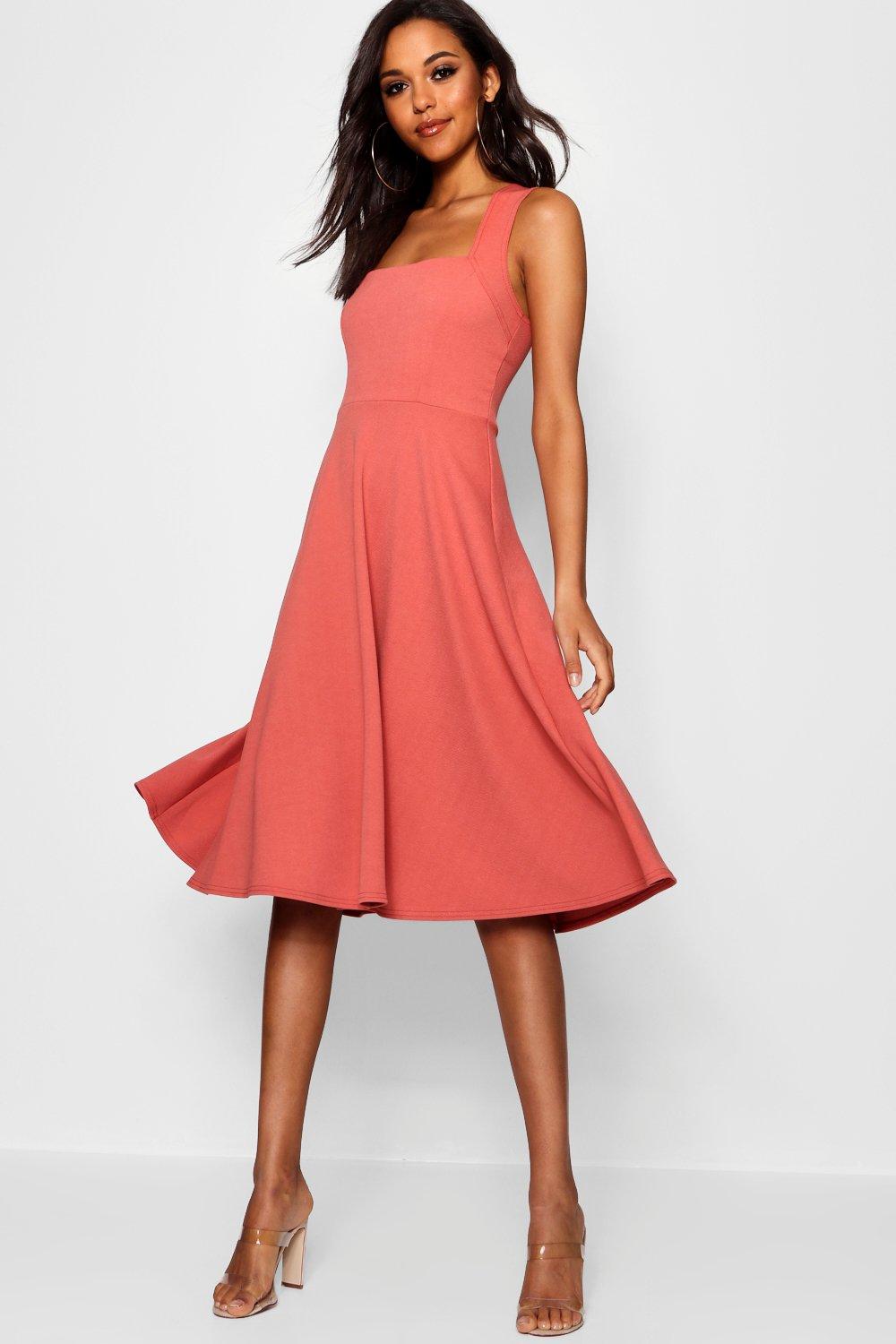 formal midi skater dress