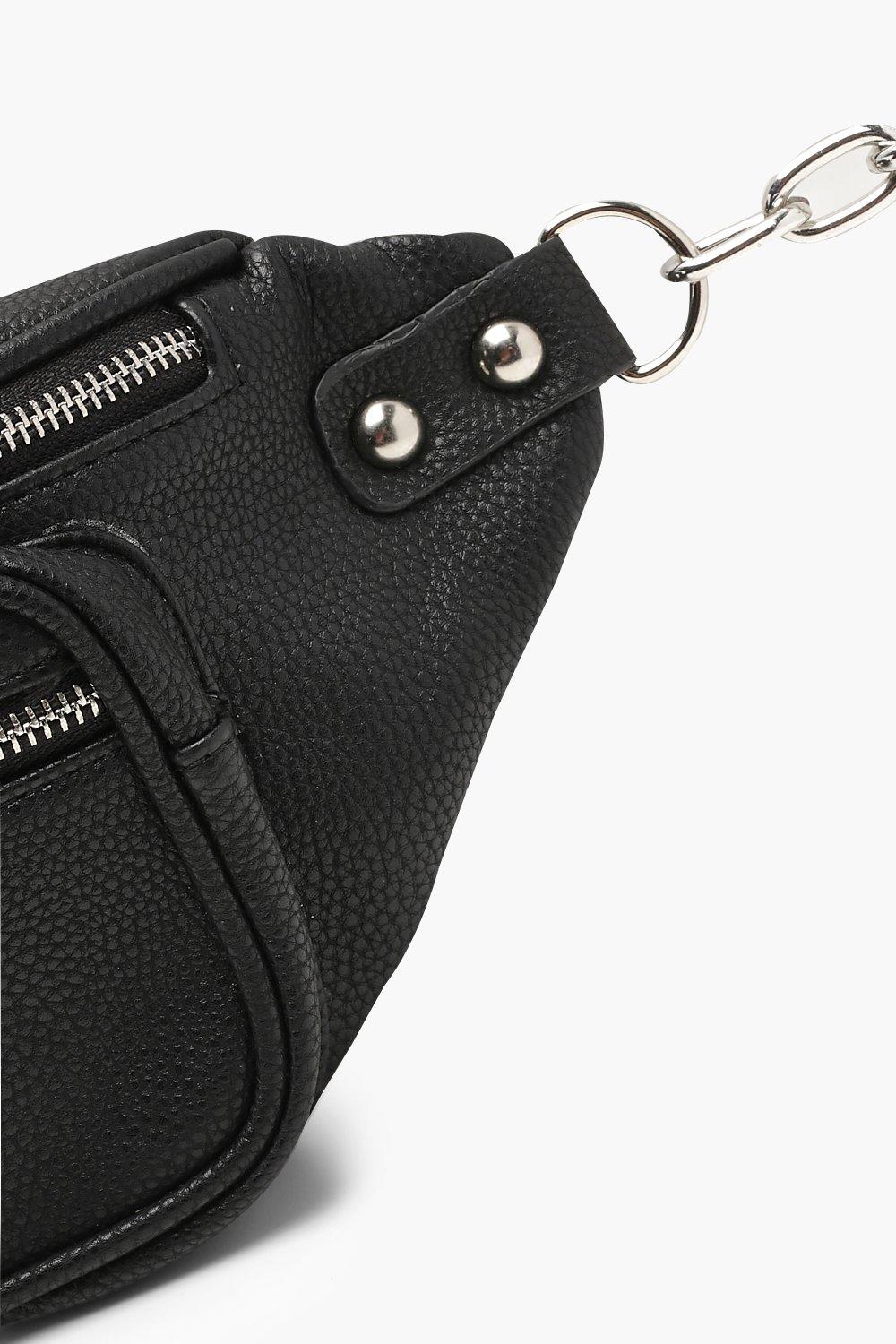 Chain Detail Pocket Bumbag boohoo UK