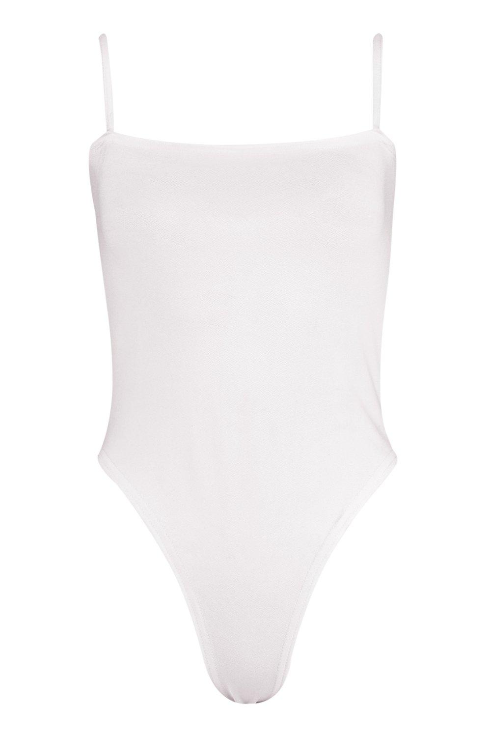 Slinky Square Neck High Rise Bodysuit