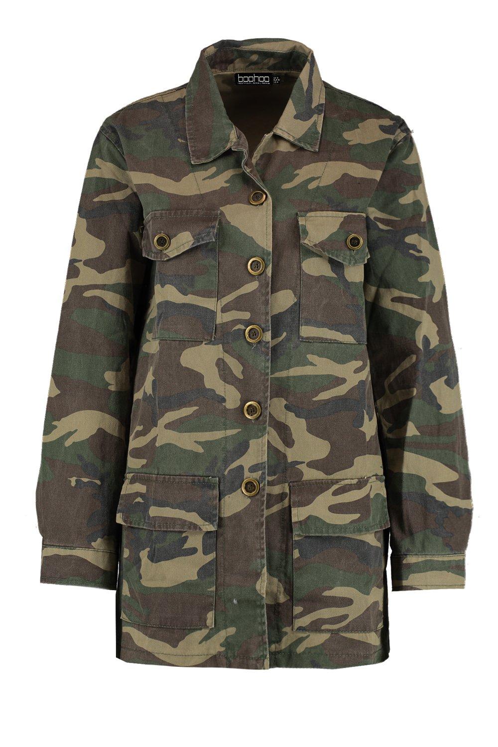 Boohoo shop camo jacket