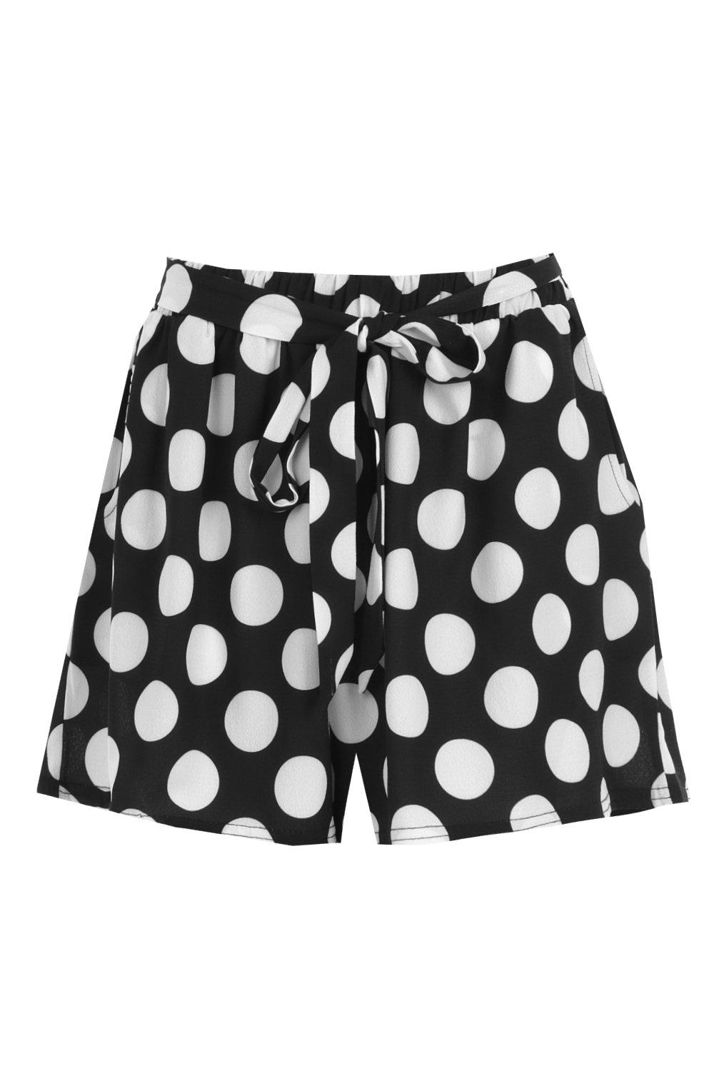 Black polka hot sale dot shorts