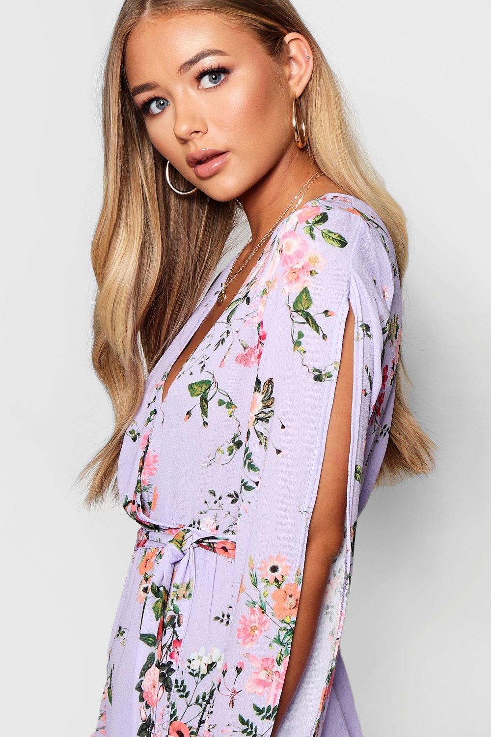 Split cheap sleeve playsuit