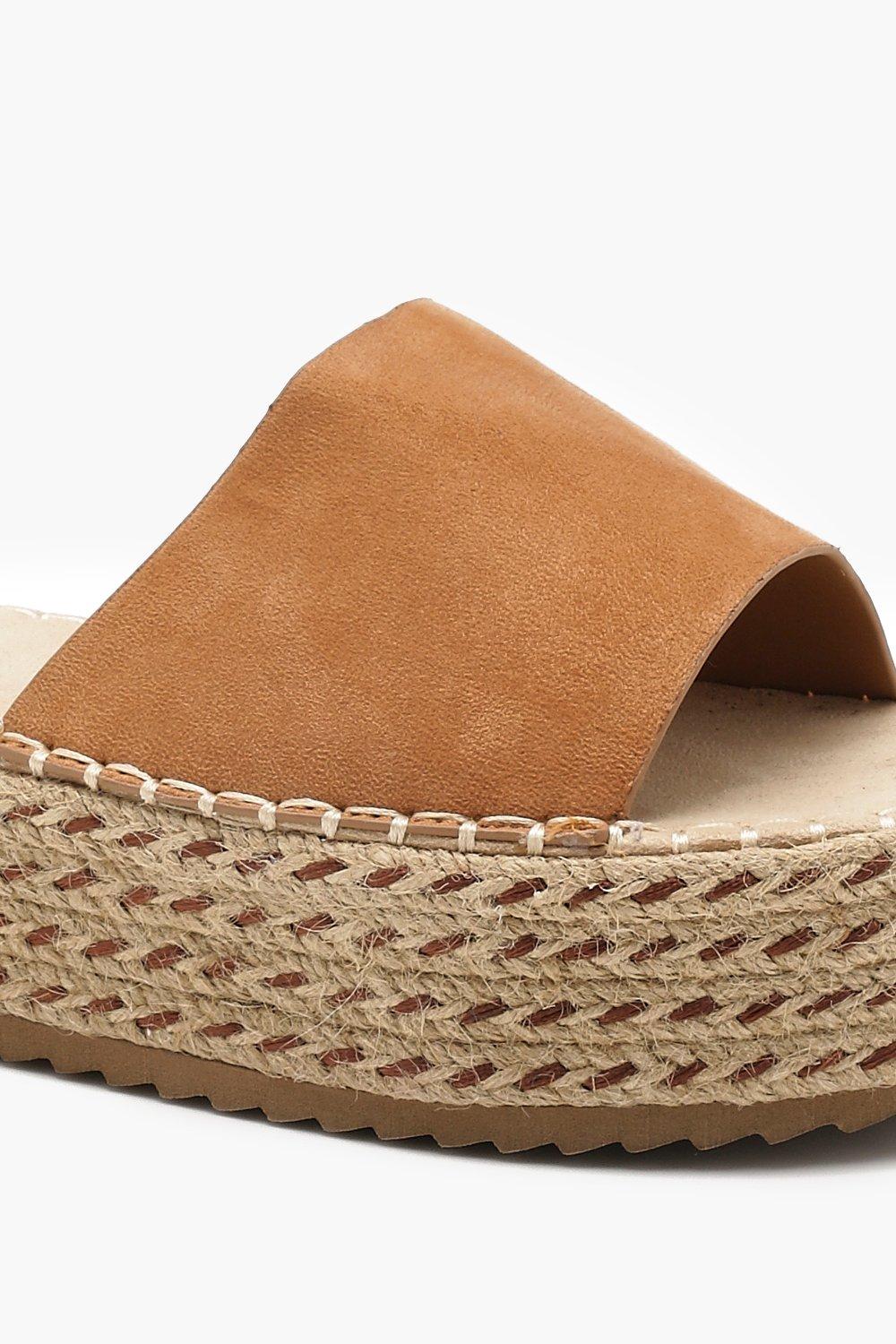 Espadrille Flatform Slides