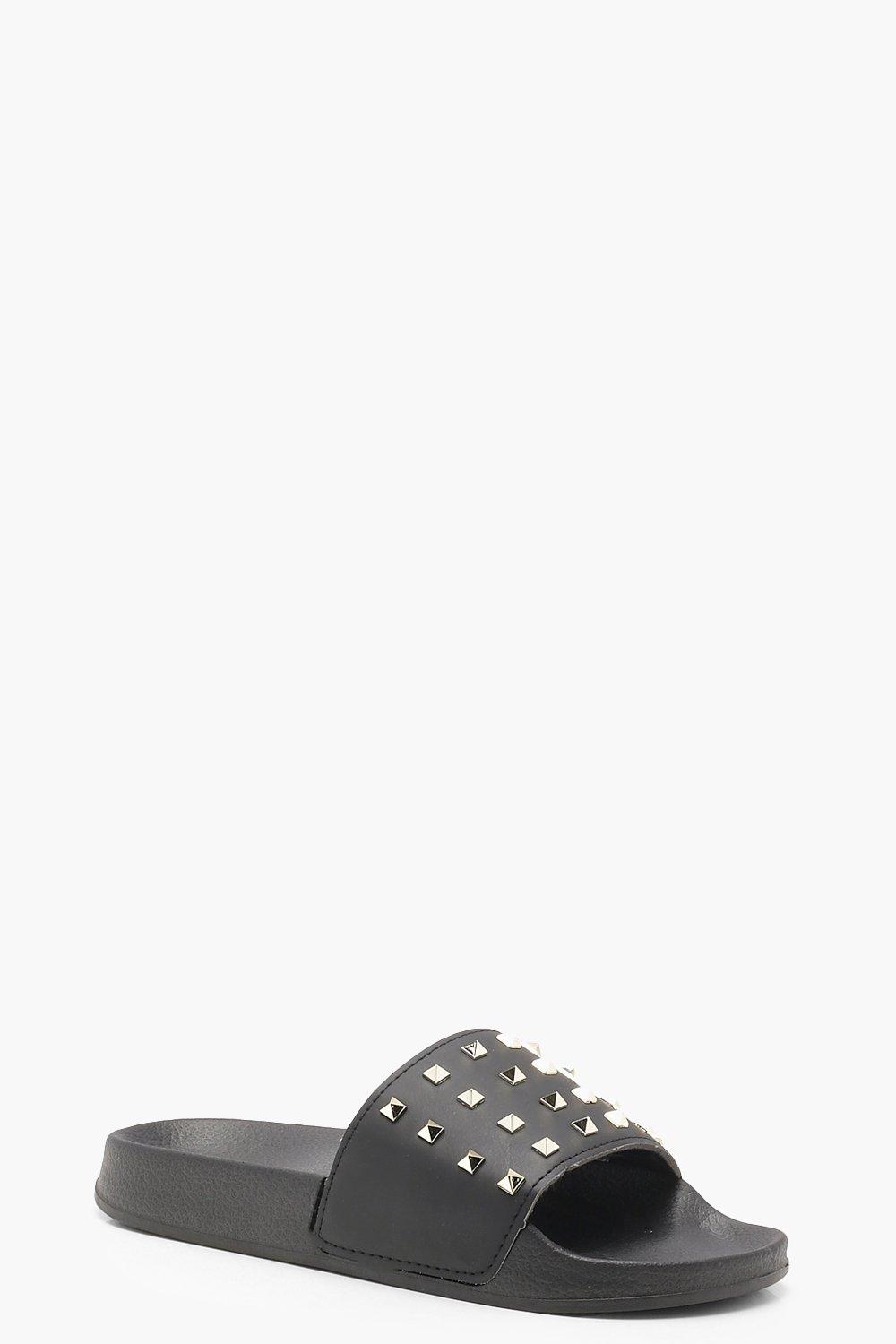 studded sliders womens