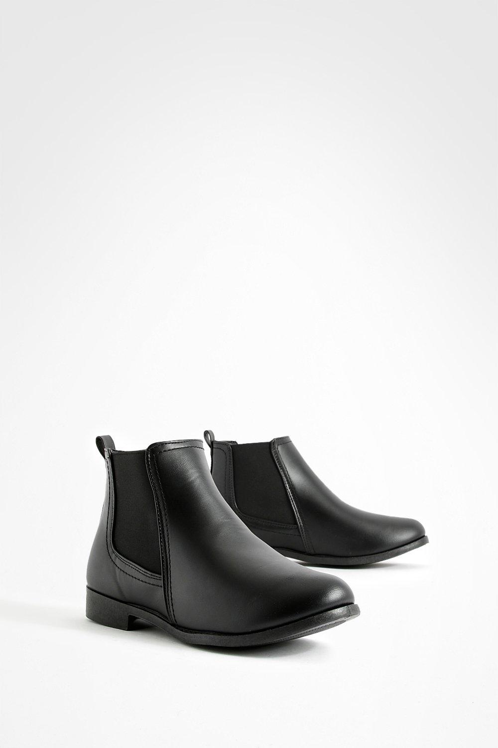 flat black boots womens uk