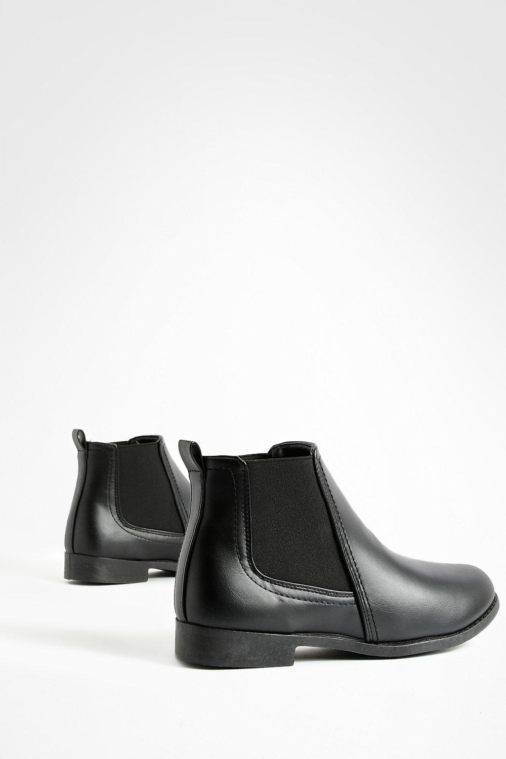 Wide Fit Flat Chelsea Boots boohoo NZ