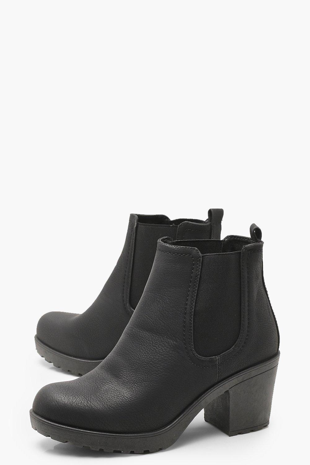 wide fit heeled chelsea boots