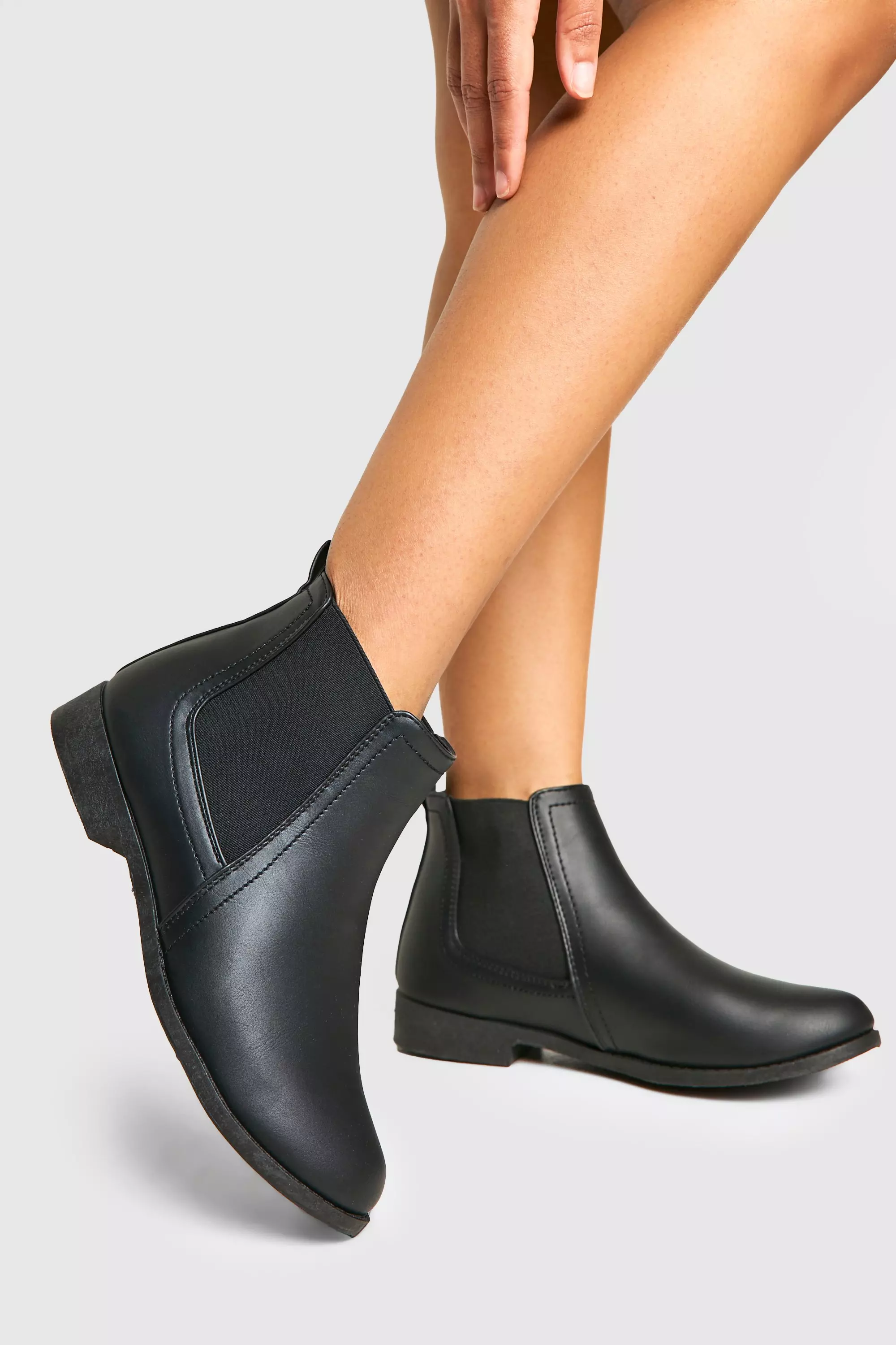 Boohoo flat store chelsea boot