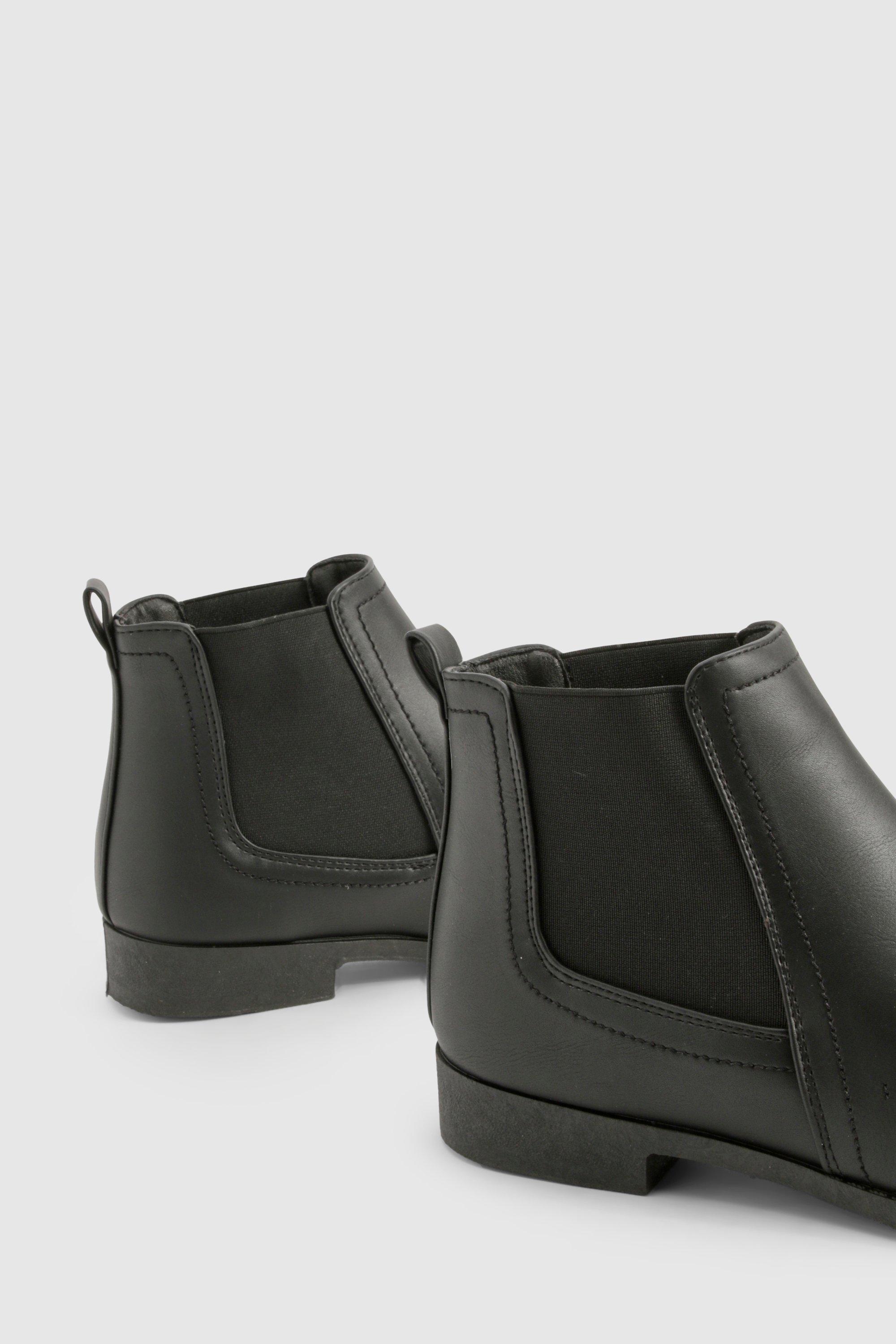 Flat Chelsea Boots boohoo UK