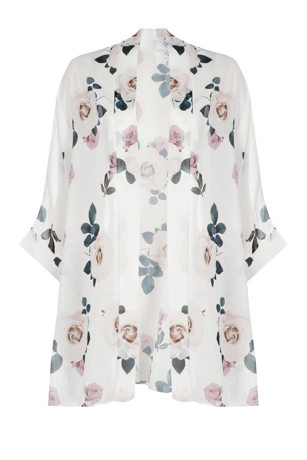 White chiffon kimono jacket sales