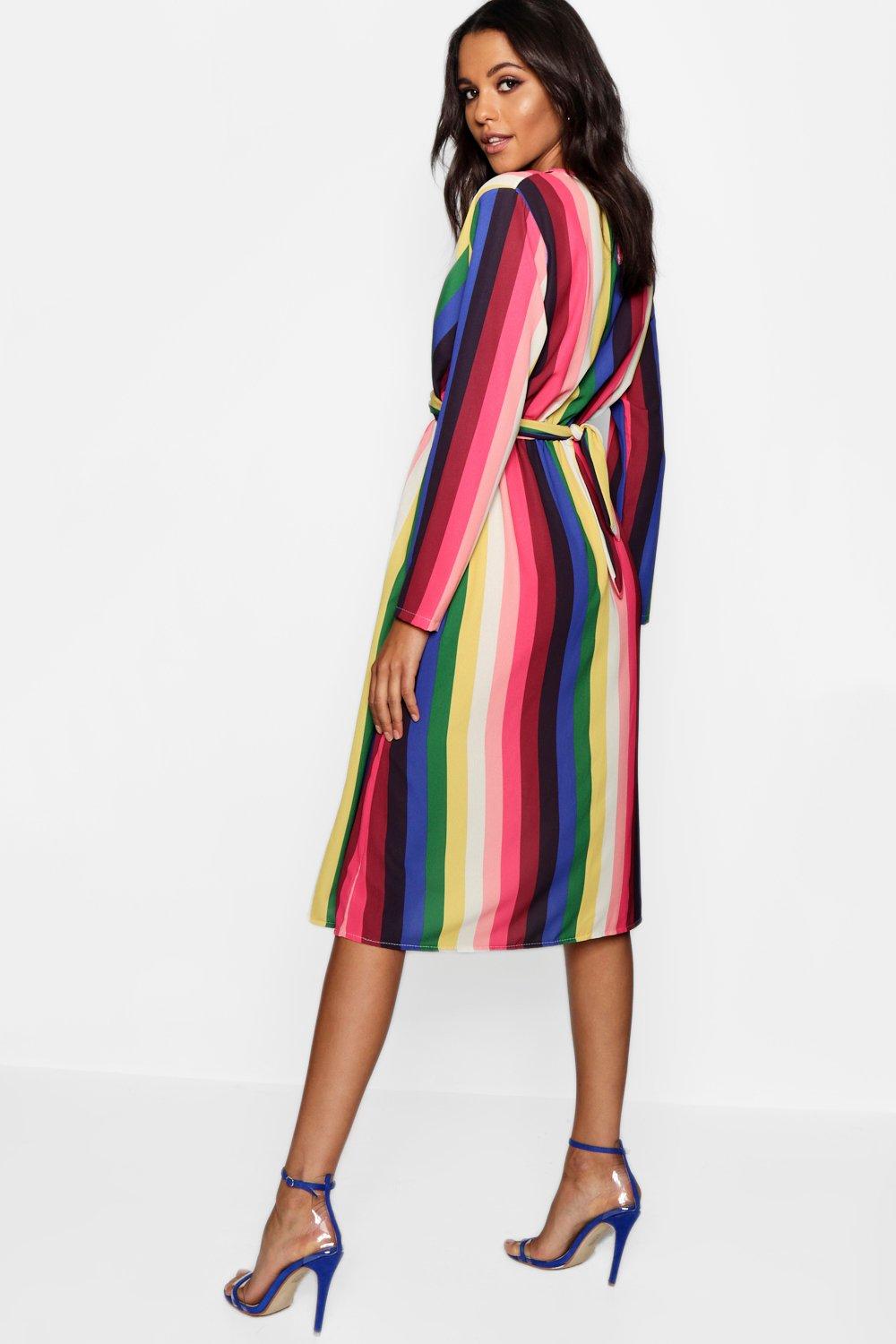 rainbow dress boohoo