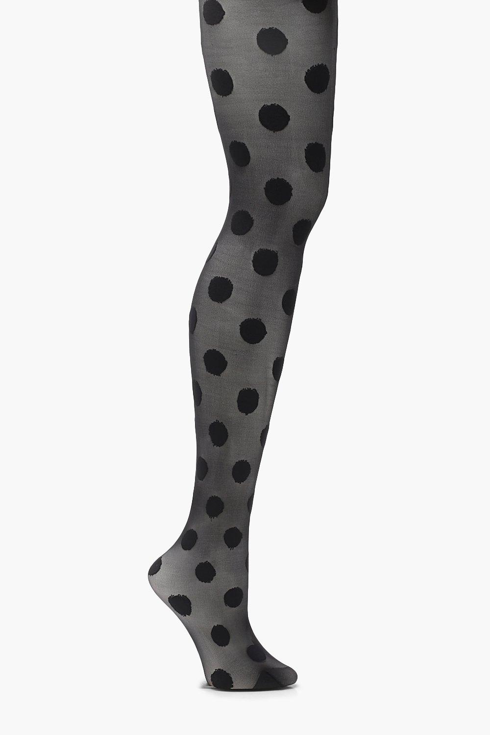 Adult Red Polka Dot Tights 