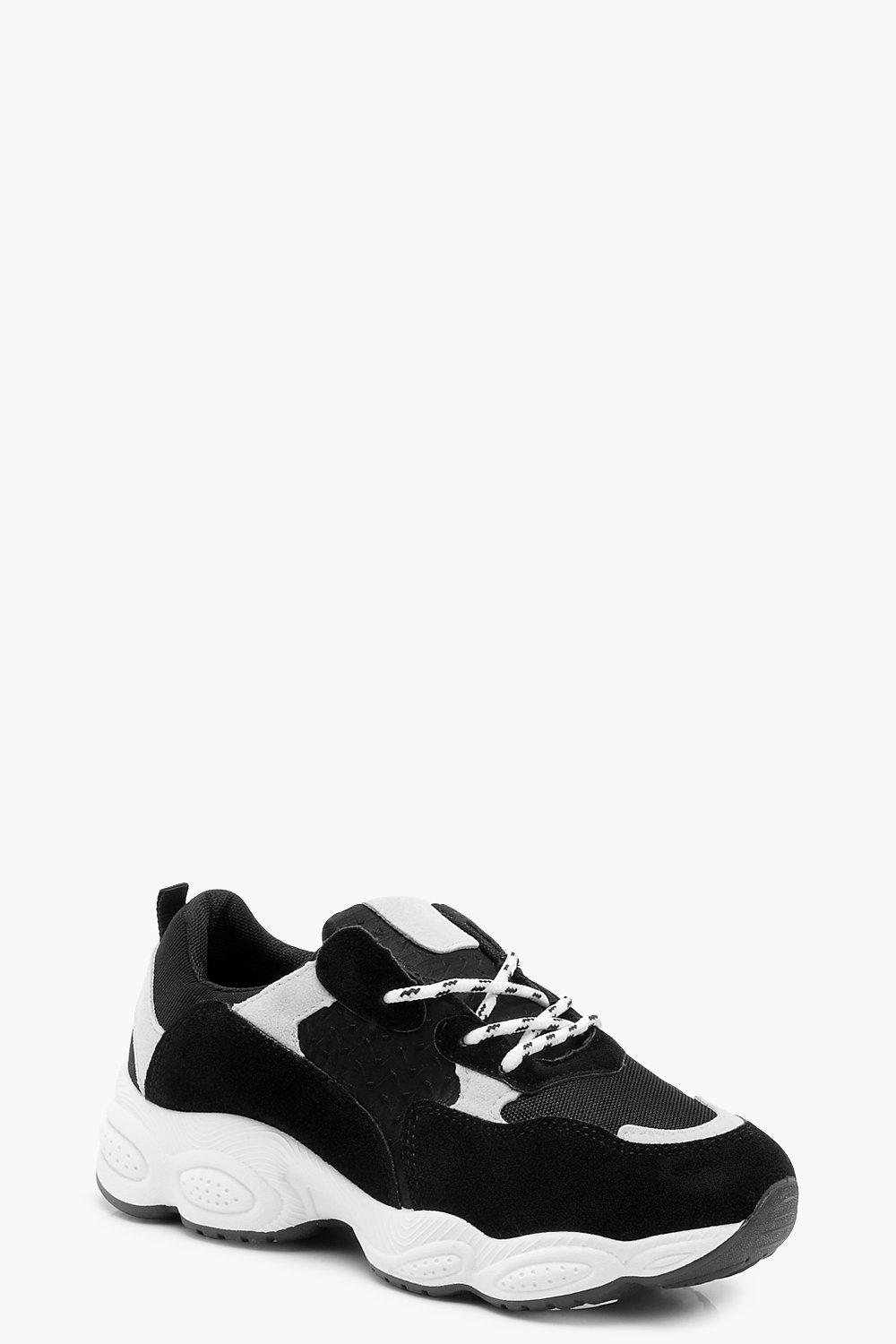 boohoo white trainers