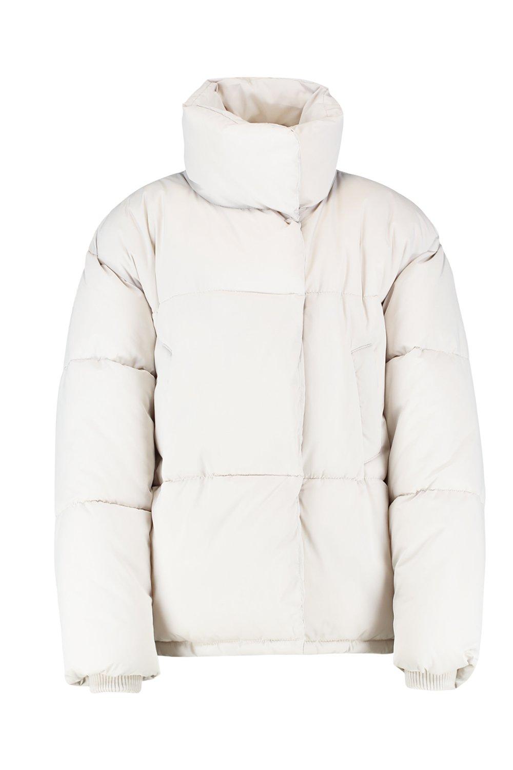 Funnel wrap neck puffer jacket hotsell