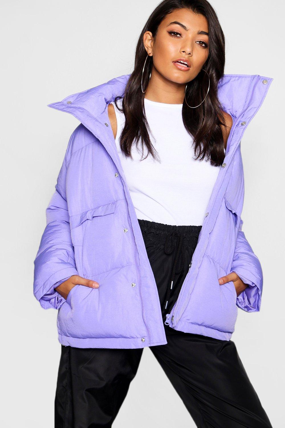 mauve puffer jacket