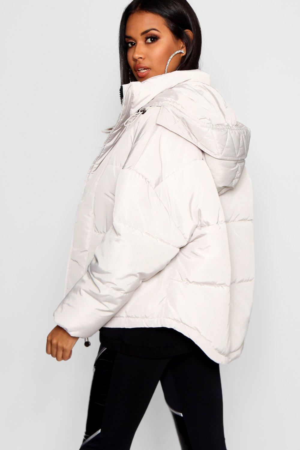 oversized hooded puffer jacket