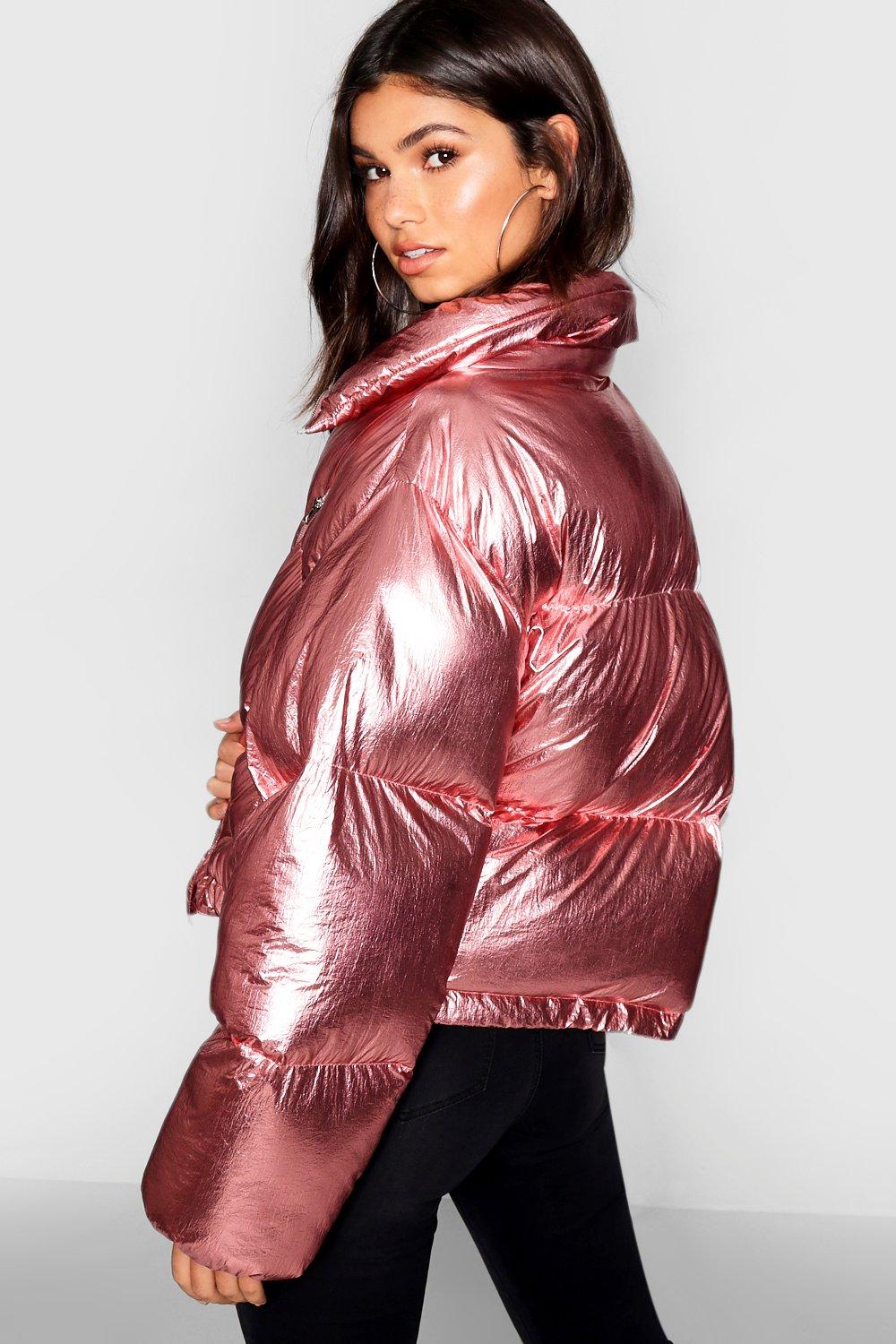 Boohoo hot sale metallic jacket