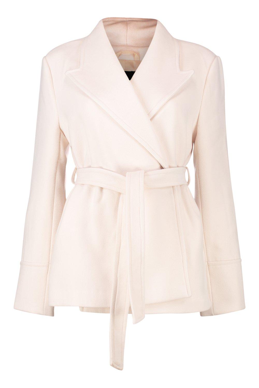 Manteau court a ceinture