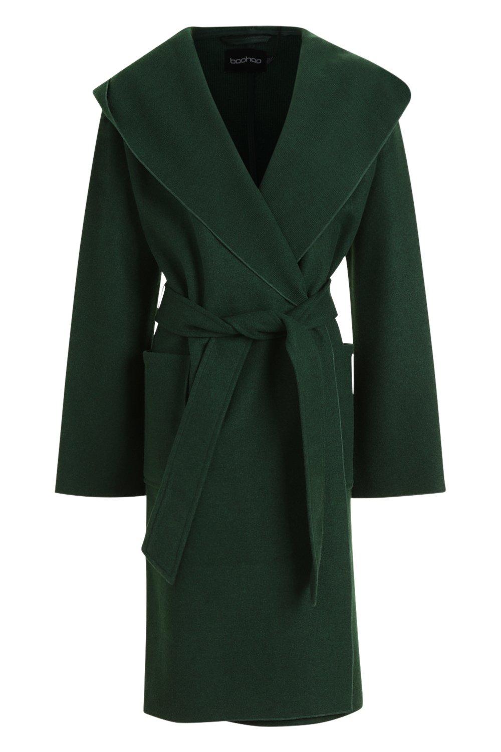 boohoo wrap coat