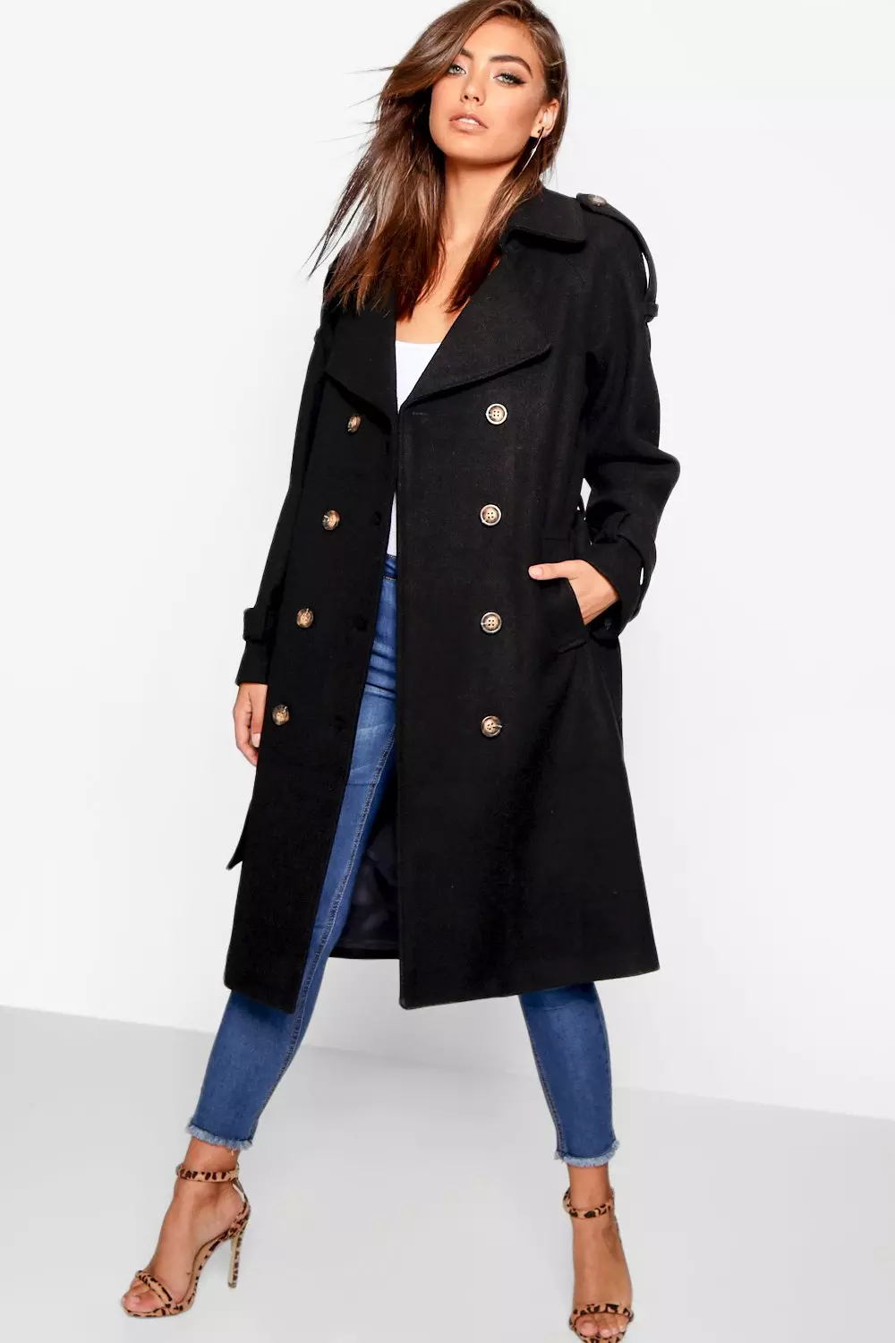 Boohoo trench outlet coat