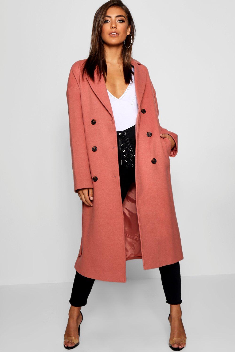 boohoo double breasted coat