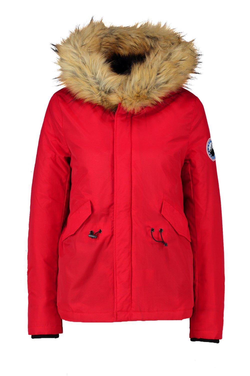 Luxe faux fur sporty on sale parka