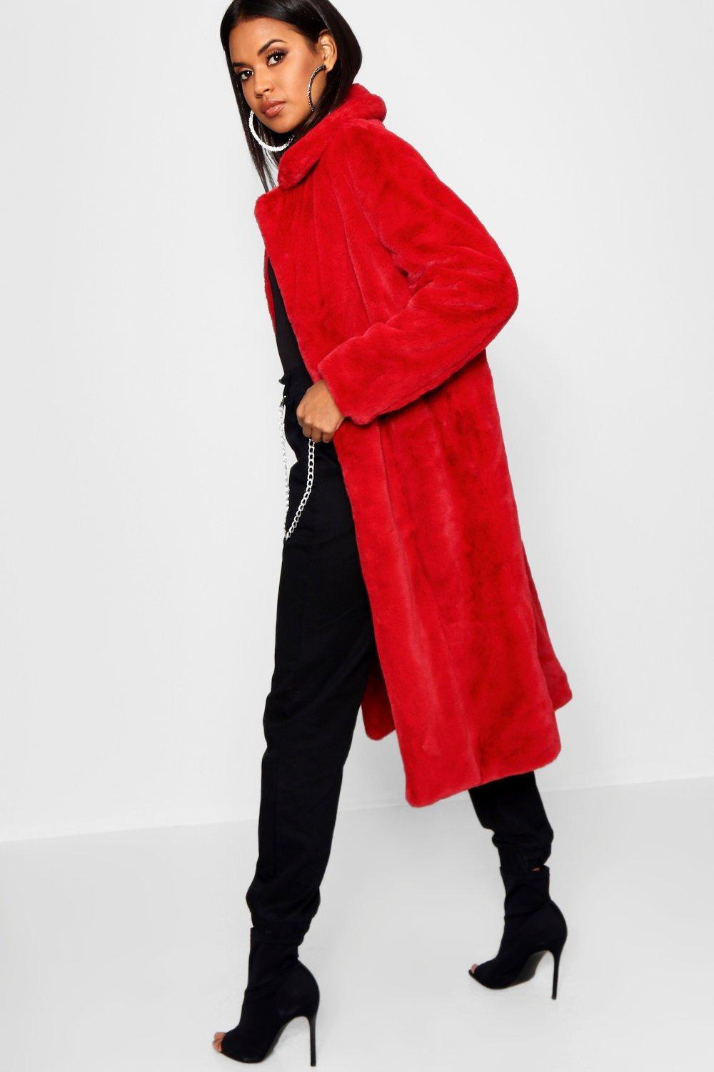 Maxi soft faux fur on sale coat