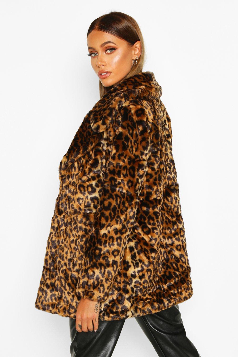 leopard print fur coat h&m