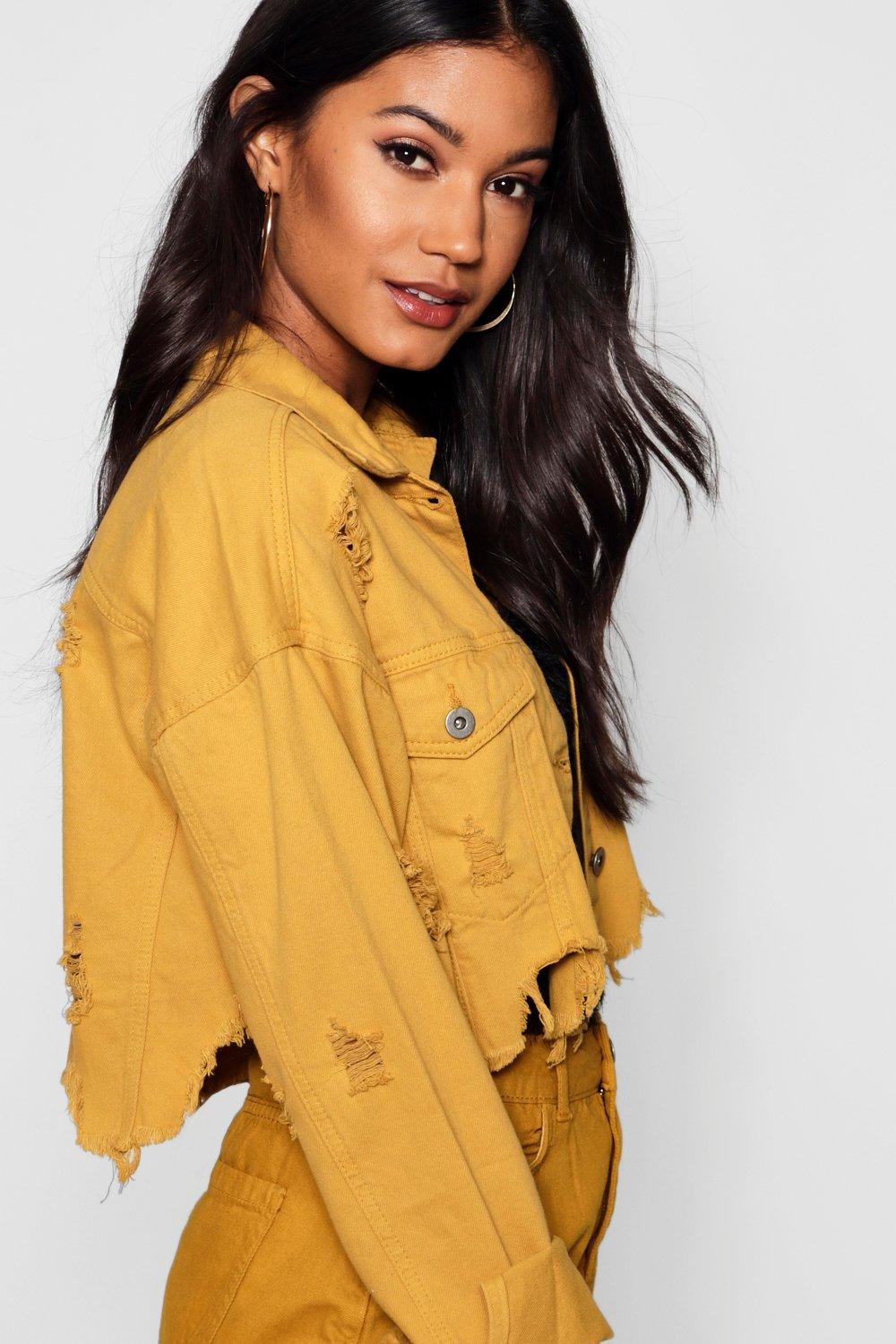 mustard jean jacket