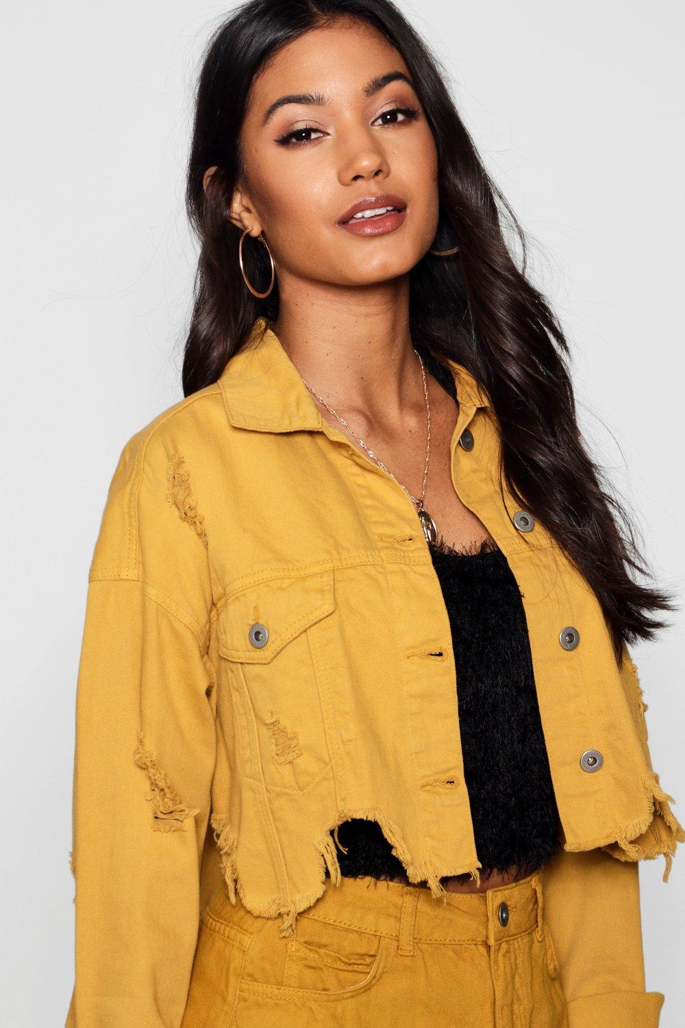 Mustard yellow best sale jean jacket