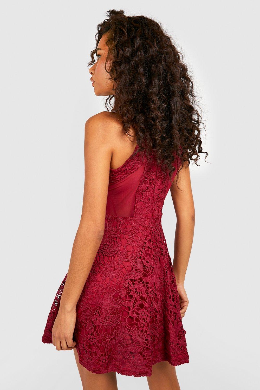 Forever 21 red lace dress sale