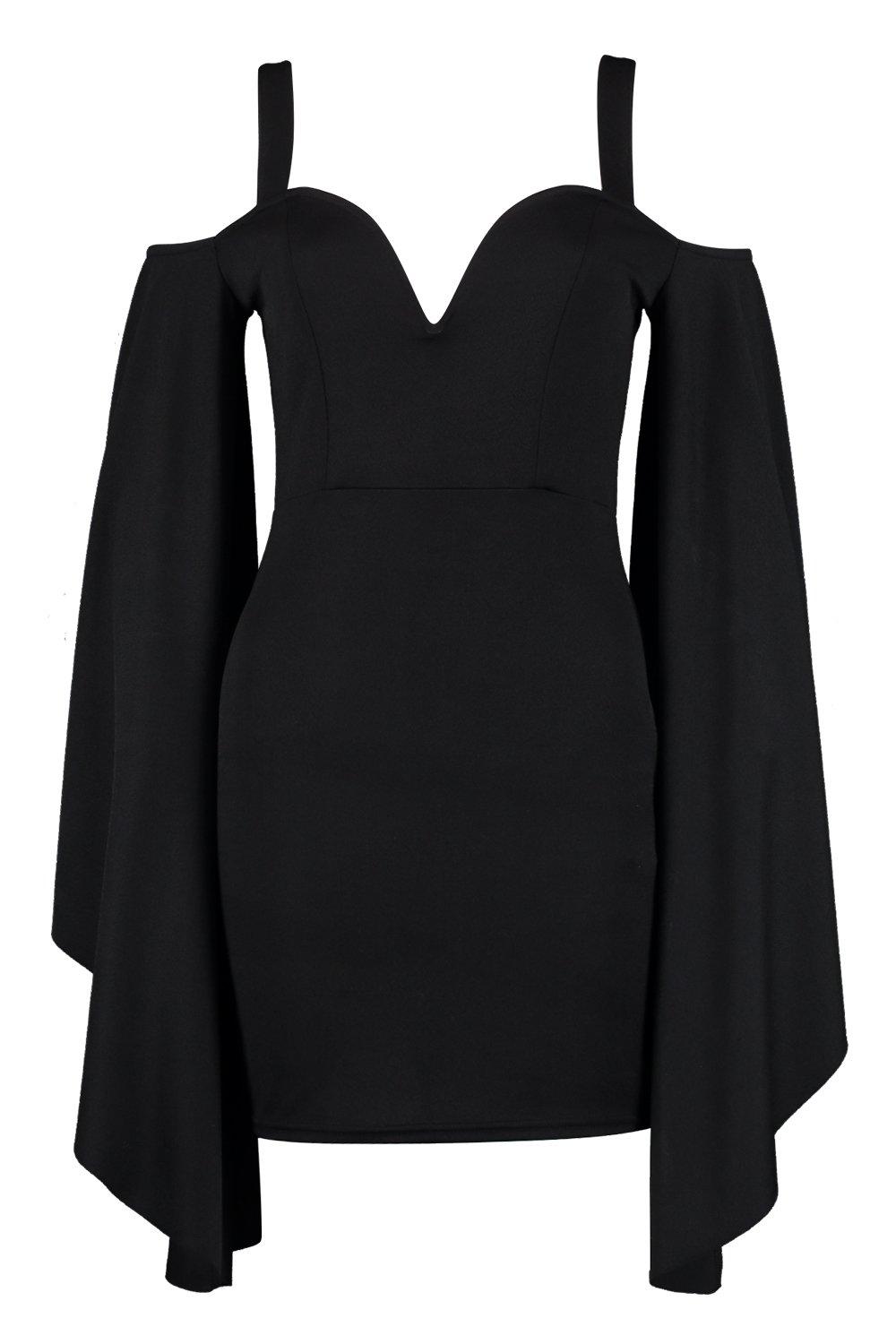 Exaggerated bell hotsell sleeve dress