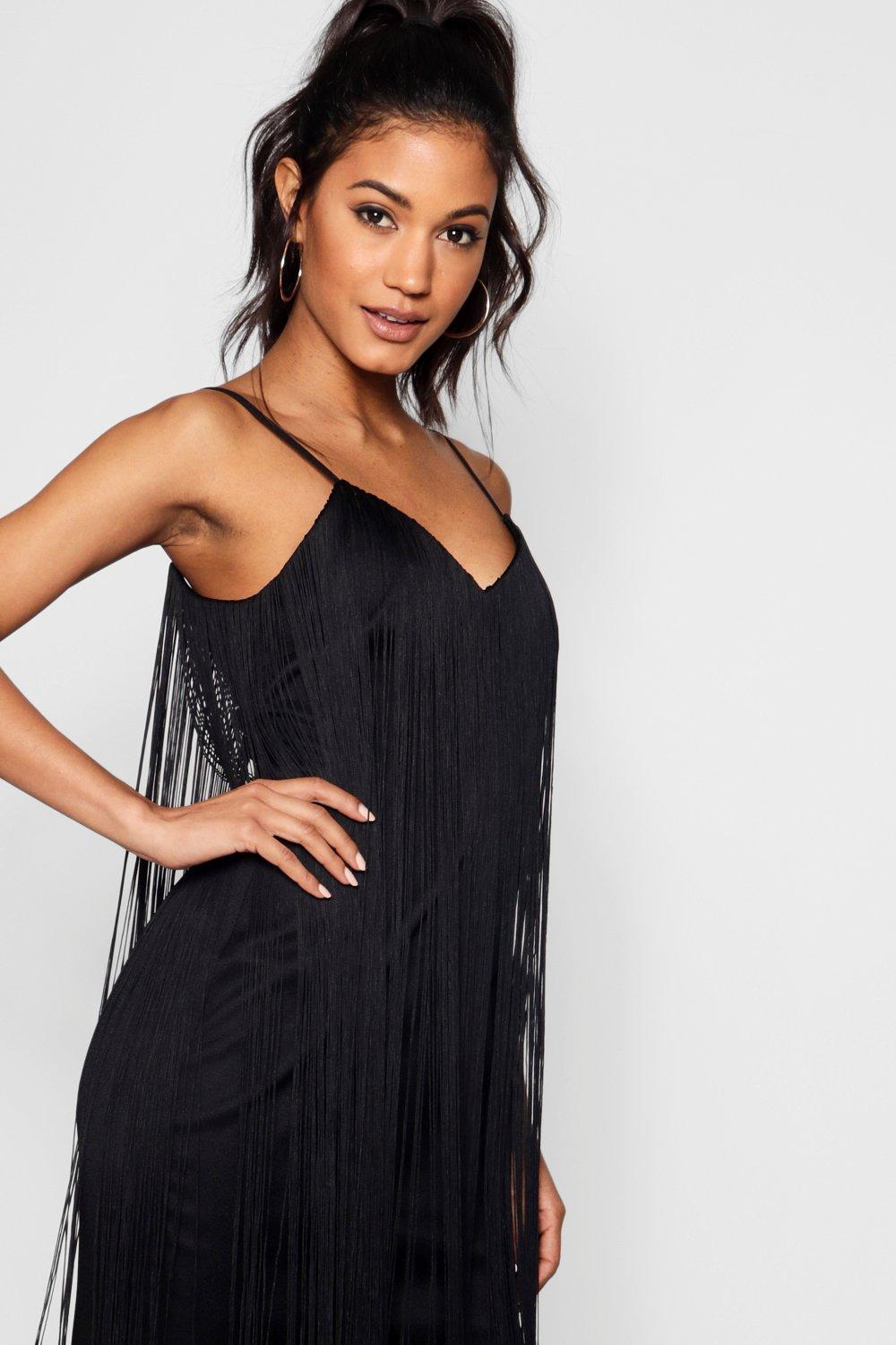 Boohoo 2024 tassel dress